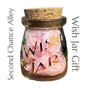 NWT - Second Chance Alley - Glass Wish Jar - Giftable - Can Be Personalized